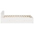 Cama sin colchón madera maciza de pino blanca 180x200