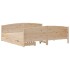 Estructura de cama sin colchón madera maciza de pino 160x200