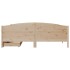 Estructura de cama sin colchón madera maciza de pino 160x200