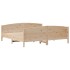Estructura de cama sin colchón madera maciza de pino 160x200