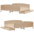 Estructura de cama sin colchón madera maciza de pino 160x200