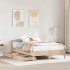 Estructura de cama sin colchón madera de pino blanca 140x200