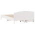 Estructura de cama sin colchón madera de pino blanca 120x200