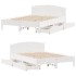 Estructura de cama sin colchón madera de pino blanca 120x200