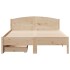 Estructura de cama sin colchón madera maciza de pino 140x190