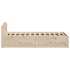 Estructura de cama sin colchón madera maciza de pino 140x190