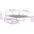 Estructura de cama sin colchón madera maciza de pino 140x190
