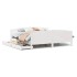 Estructura de cama sin colchón madera maciza blanca 200x200