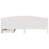 Estructura de cama sin colchón madera maciza blanca 200x200