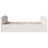 Estructura de cama sin colchón madera maciza blanca 200x200