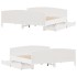 Estructura de cama sin colchón madera maciza blanca 200x200