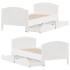 Estructura cama sin colchón madera maciza pino blanca