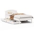 Estructura de cama sin colchón madera de pino blanca 90x200