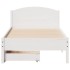 Estructura de cama sin colchón madera de pino blanca 90x200