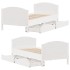 Estructura de cama sin colchón madera maciza blanca 90x190