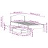 Estructura de cama sin colchón madera maciza blanca 75x190