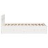Estructura de cama sin colchón madera de pino blanca 140x200
