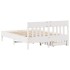 Estructura de cama sin colchón madera de pino blanca 140x200