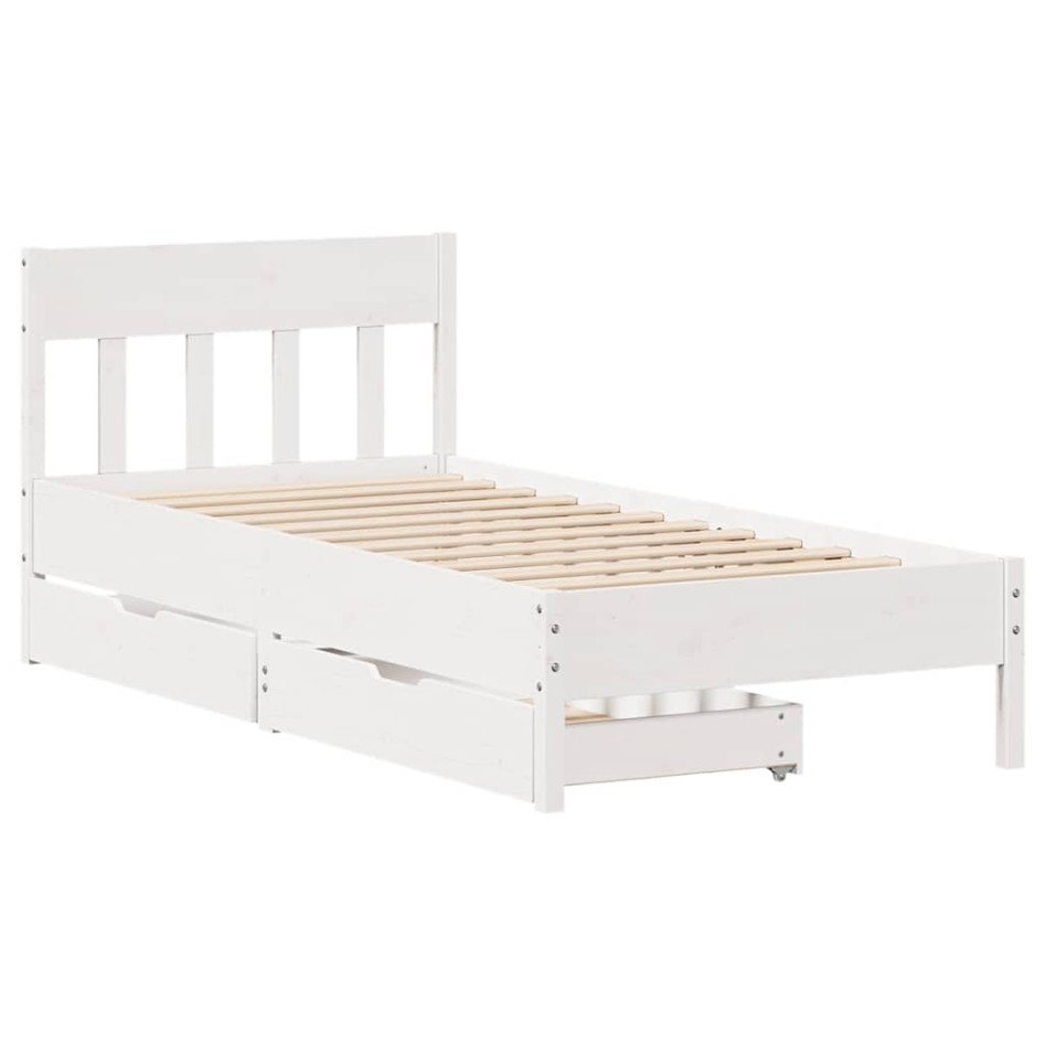 Estructura cama sin colchón madera maciza pino blanca