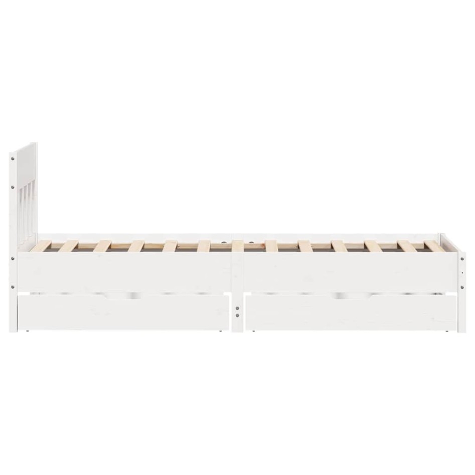 Estructura cama sin colchón madera maciza pino blanca