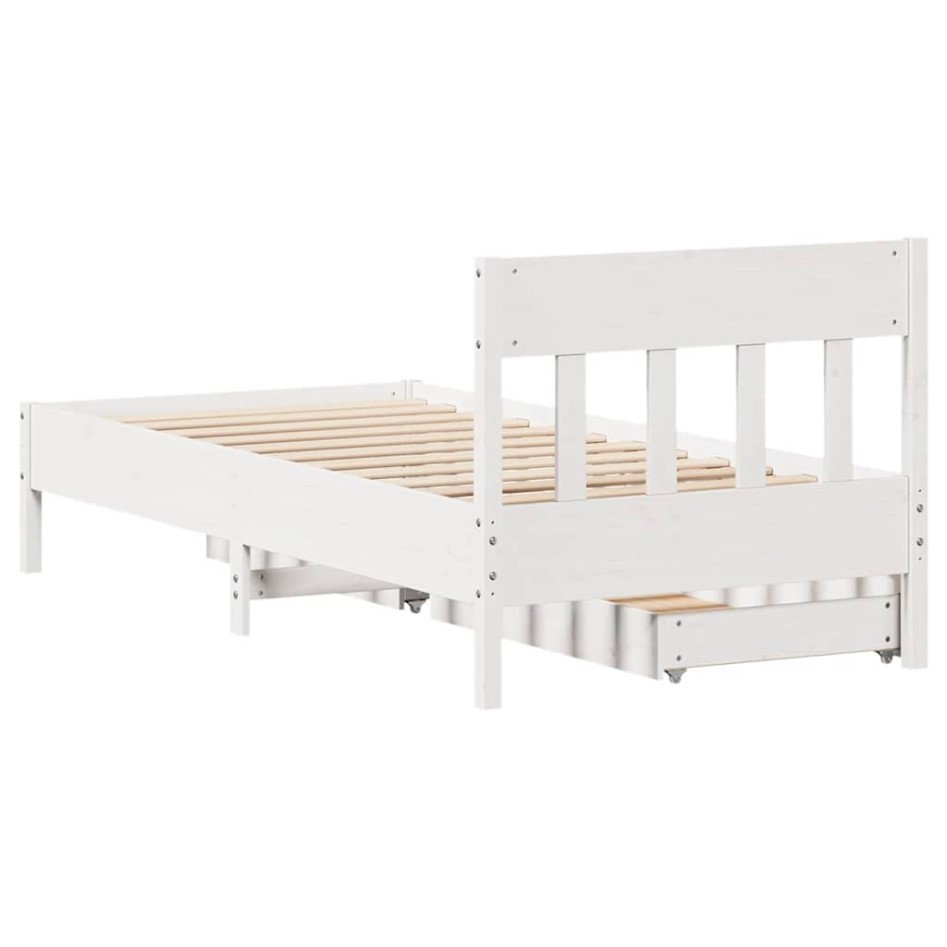 Estructura cama sin colchón madera maciza pino blanca