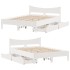 Estructura de cama con cajones madera de pino blanca
