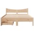 Estructura de cama con cajones madera maciza de pino 120x200