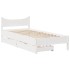 Estructura cama con cajones madera maciza pino blanco 90x200