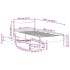 Estructura cama con cajones madera maciza pino blanco 90x200