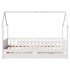 Estructura de cama infantil con cajones madera pino 90x190