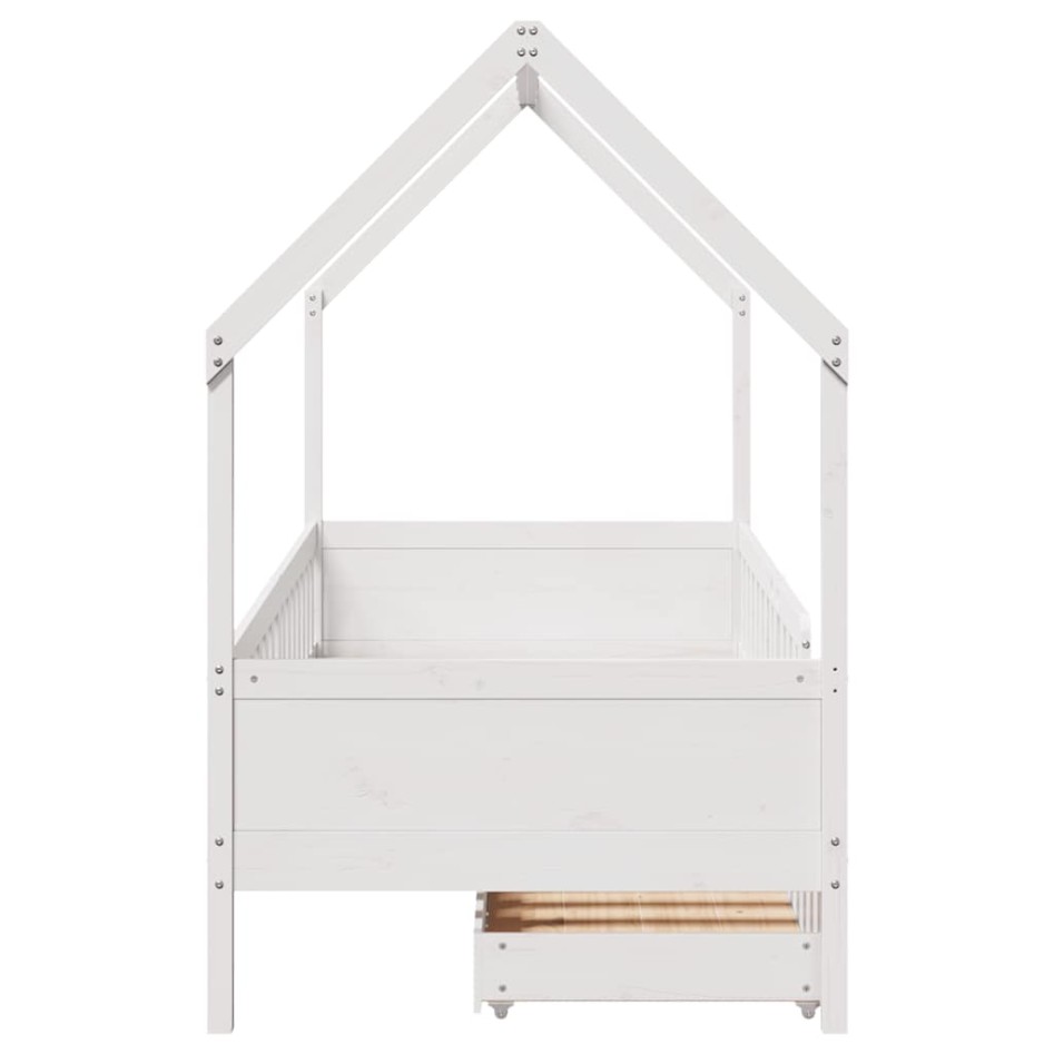Estructura de cama infantil con cajones madera pino 90x190
