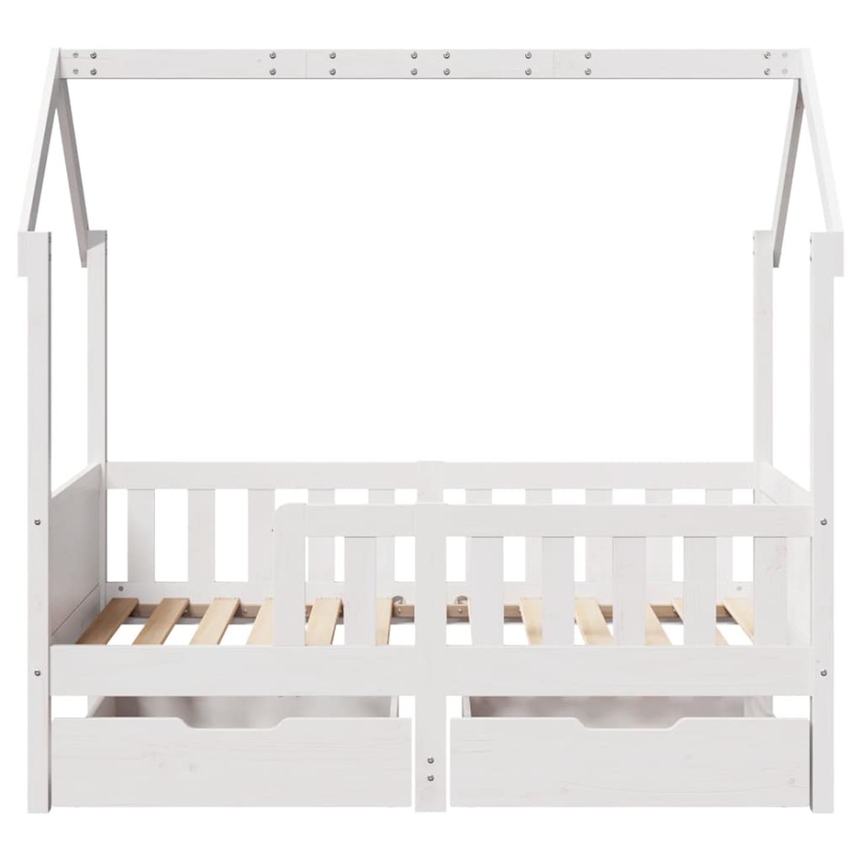 Estructura de cama para niños con cajones madera pino 70x140