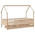 Estructura de cama para niños con cajones madera pino 90x200
