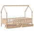 Estructura de cama para niños con cajones madera pino 90x200