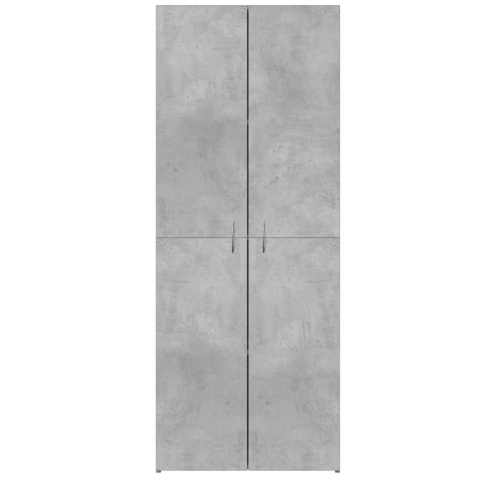 Armario archivador madera ingeniería gris hormigón 60x32x153