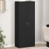 Armario archivador madera de ingeniería negro 60x32x153