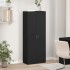 Armario archivador madera de ingeniería negro 60x32x153