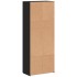 Armario archivador madera de ingeniería negro 60x32x153