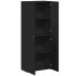 Armario archivador madera de ingeniería negro 60x32x153