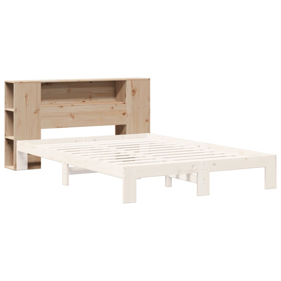 Cabecero de cama con almacenaje madera maciza de pino 150