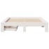 Estructura de cama sin colchón madera maciza de pino 160x200