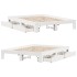 Estructura de cama sin colchón madera maciza de pino 160x200