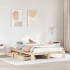 Estructura de cama sin colchón madera de pino blanco 150x200
