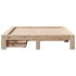 Estructura de cama sin colchón madera de pino blanco 150x200