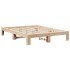 Estructura de cama sin colchón madera de pino blanco 150x200