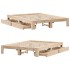 Estructura de cama sin colchón madera de pino blanco 150x200