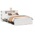 Cama con estantería sin colchón madera maciza blanca 140x200