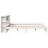 Cama con estantería sin colchón madera maciza blanca 140x200