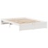 Cama con estantería sin colchón madera maciza blanca 140x200