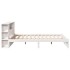 Cama con estantería sin colchón madera maciza blanca 150x200